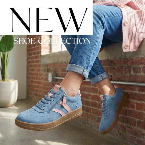 JANA SOFTLINE platform talpas trendi kék-barack sneaker 