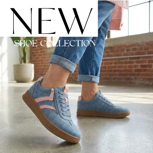 JANA SOFTLINE platform talpas trendi kék-barack sneaker 