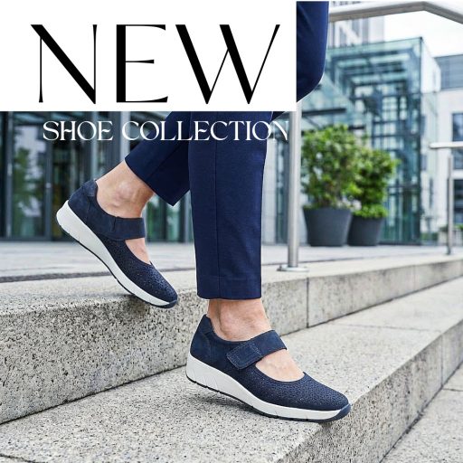 JANA SOFTLINE emelt talpú lyukacsos sötétkék kényelmi félcipő