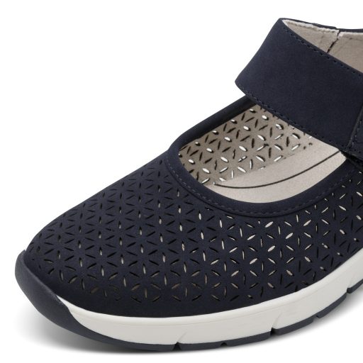 JANA SOFTLINE emelt talpú lyukacsos sötétkék kényelmi félcipő