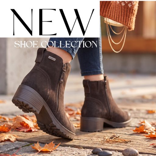 JANA SOFTLINE TEX kis sarkas puha béléses mocca velúrbőr bokacsizma 