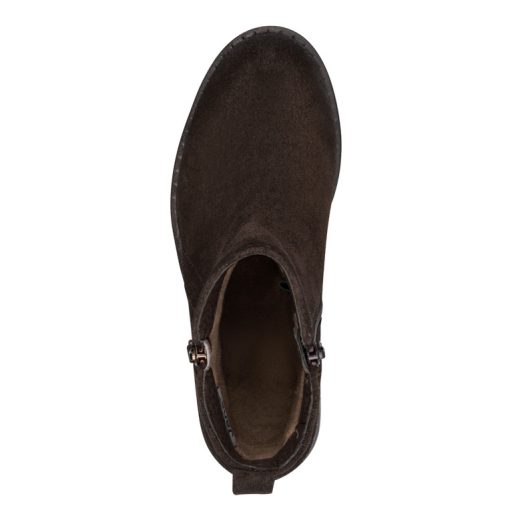 JANA SOFTLINE TEX kis sarkas puha béléses mocca velúrbőr bokacsizma 
