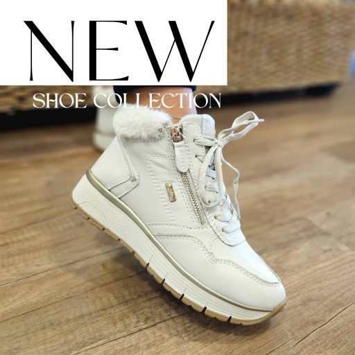 JANA SOFTLINE TEX emelt talpú bézs bakancs 