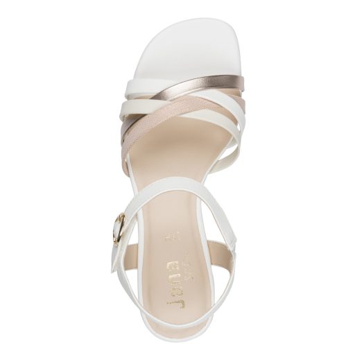 JANA SOFTLINE kis sarkas fehér-rose csini szandál 