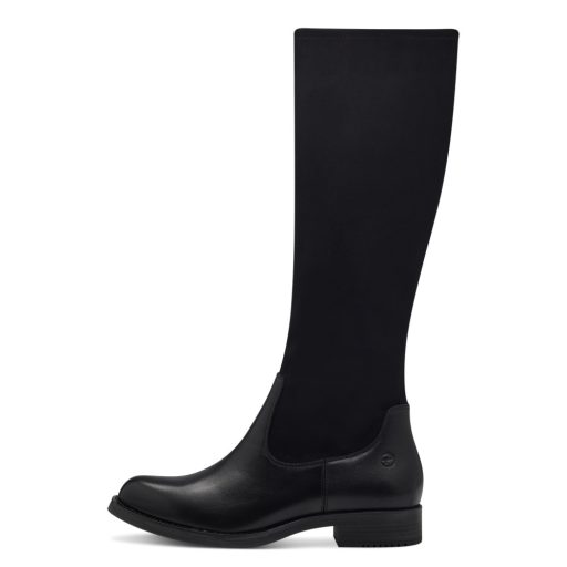 TAMARIS COMFORT hosszú szarú fekete elegáns csizma 