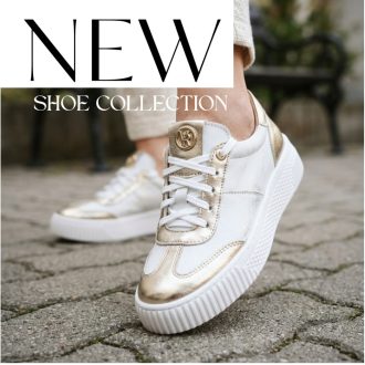 VIA ROMA platform talpas arany koptatott sneaker 