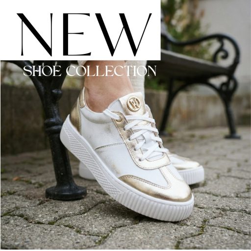 VIA ROMA platform talpas arany koptatott sneaker 