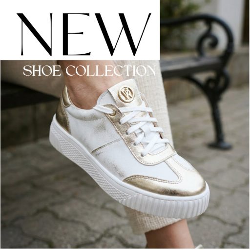 VIA ROMA platform talpas arany koptatott sneaker 