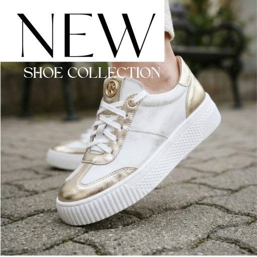 VIA ROMA platform talpas arany koptatott sneaker 