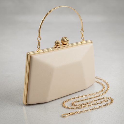 Alkalmi táska különleges alakú bézs 