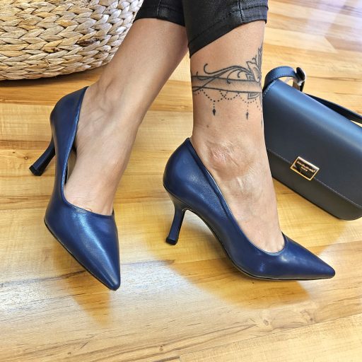 FRANCESCO MILANO PREMIUM meseszép sötétkék pumps