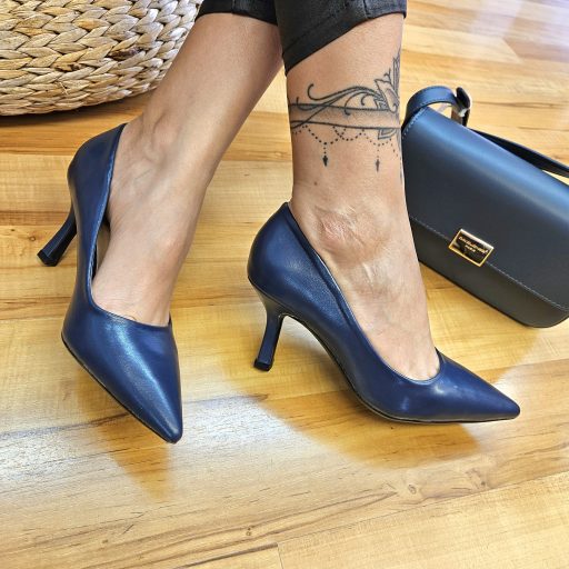 FRANCESCO MILANO PREMIUM meseszép sötétkék pumps