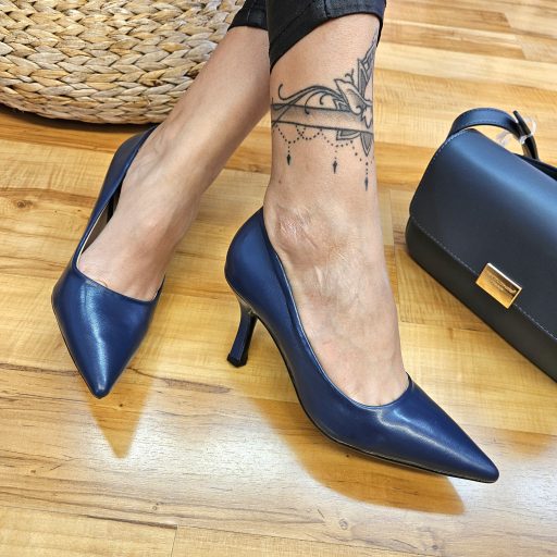 FRANCESCO MILANO PREMIUM meseszép sötétkék pumps