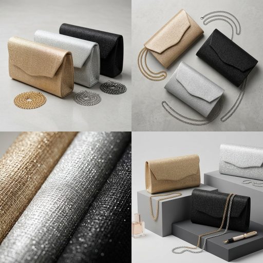 Alkalmi táska anyagában csillogó