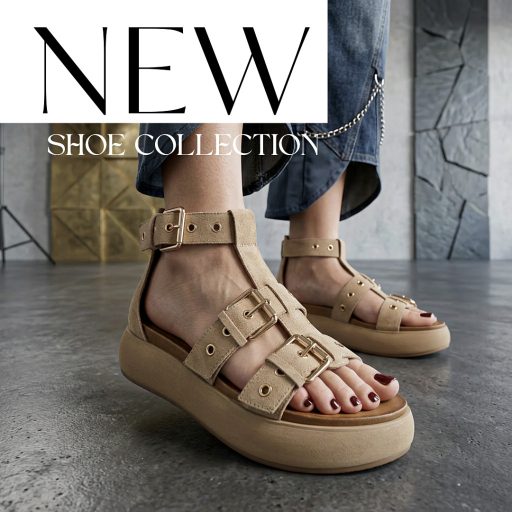 INUOVO platform talpas vagány bézs velúrbőr szandál 