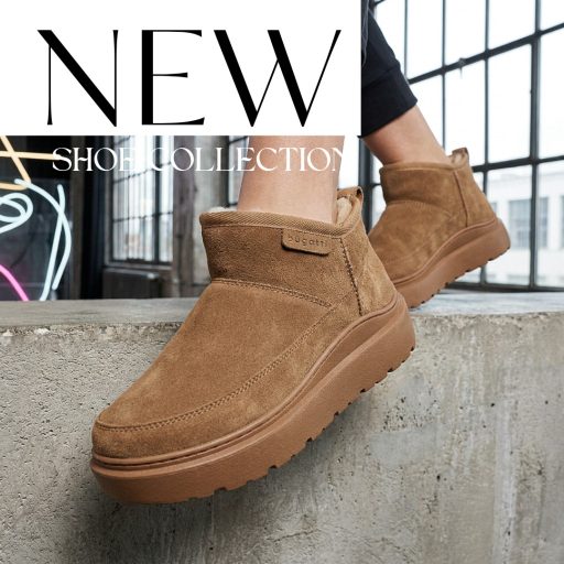 BUGATTI platform talpas, szőrme béléses velúrbőr mini csizma 