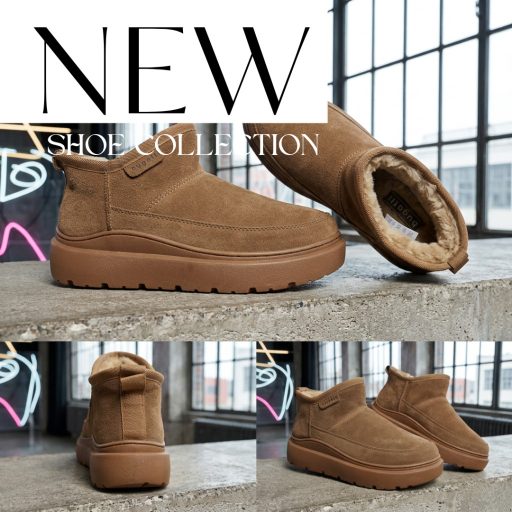 BUGATTI platform talpas, szőrme béléses velúrbőr mini csizma 
