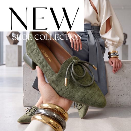 TUTTO BENE SCARPE extravagáns croco mintás olive félcipő 