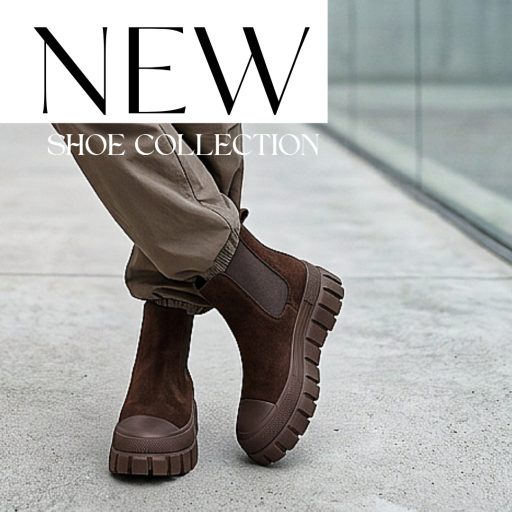 SMILE vastag platform talpas velúr coffee chelsea