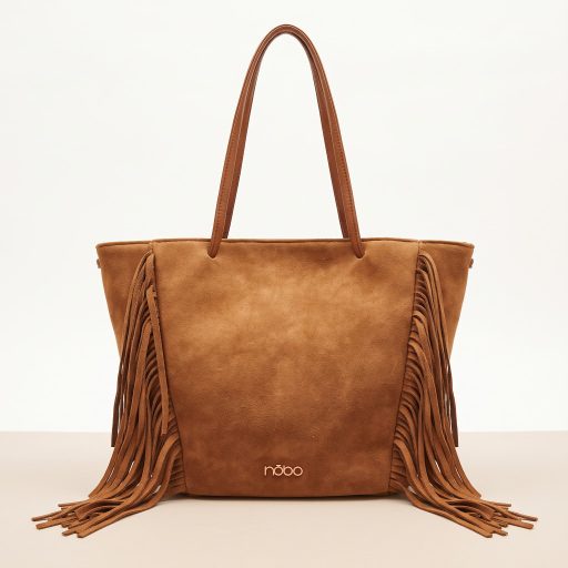 NOBO válltáska rojtos light brown 