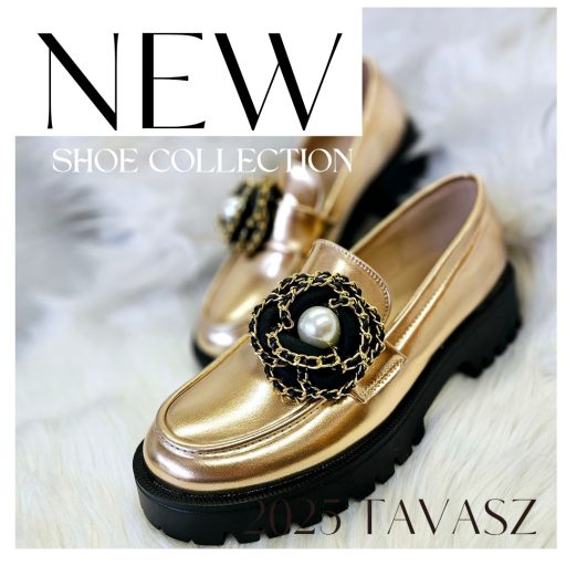 Sea vastag talpú díszes champagne loafer 