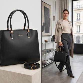 DAVID JONES kézi,- váll,- és oldaltáska elegáns fekete 