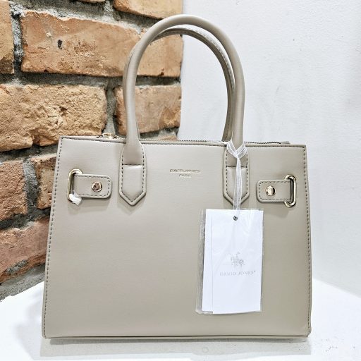 DAVID JONES kézi,- és oldaltáska elegáns taupe 