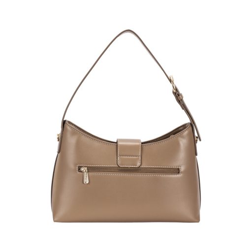 DAVID JONES váll,- és oldaltáska különleges csatos elegáns mogyoróbarna