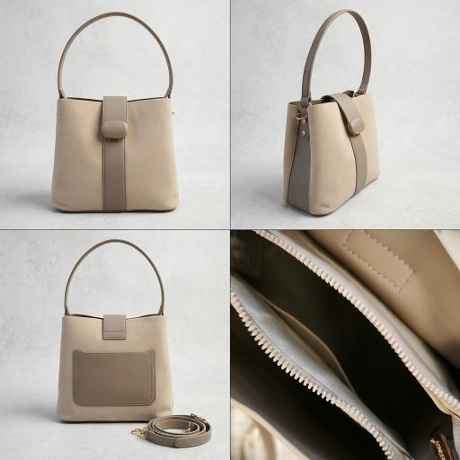 DAVID JONES kézi,- váll,- és oldaltáska csatos elejű taupe 