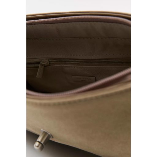 DAVID JONES váll,- és oldaltáska szőrmés szélű taupe