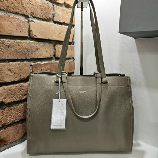 DAVID JONES kézi,- és válltáska csini taupe 