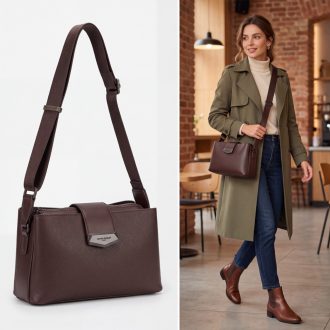 DAVID JONES váll,- és oldaltáska sandalwoodbrown
