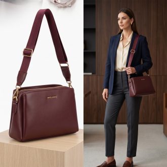 DAVID JONES váll,- és oldaltáska bordeaux 