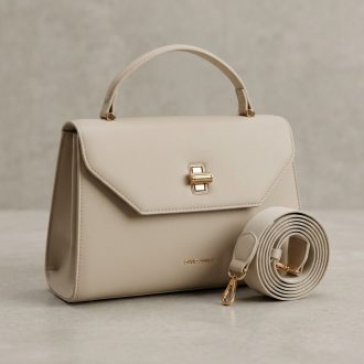 DAVID JONES kézi,- váll,- és oldaltáska elegáns bézs 