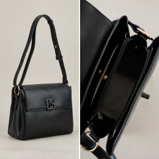 DAVID JONES váll,- és oldaltáska elegáns fekete 