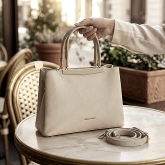 DAVID JONES kézi,- váll,- és oldaltáska taupe 