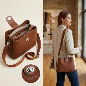 DAVID JONES váll,- és oldaltáska red mud 