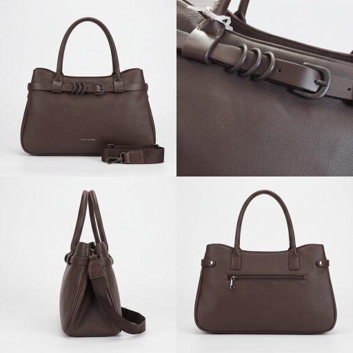 DAVID JONES kézi,- váll,- és oldaltáska öves sandalwoodbrown