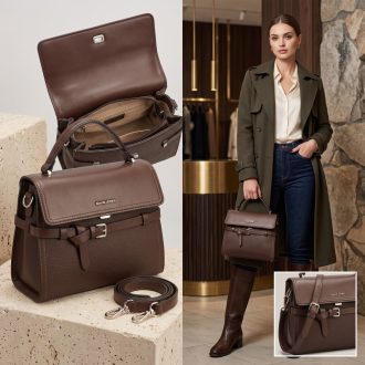   DAVID JONES kézi,- váll,- és oldaltáska kis méretű öves sandalwoodbrown 