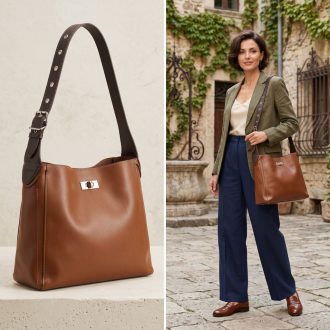 DAVID JONES válltáska öves pántos red mud 