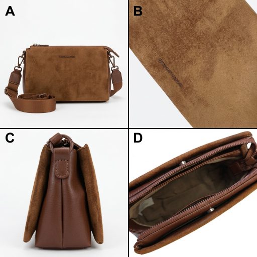 DAVID JONES váll,- és oldaltáska apricot tan 