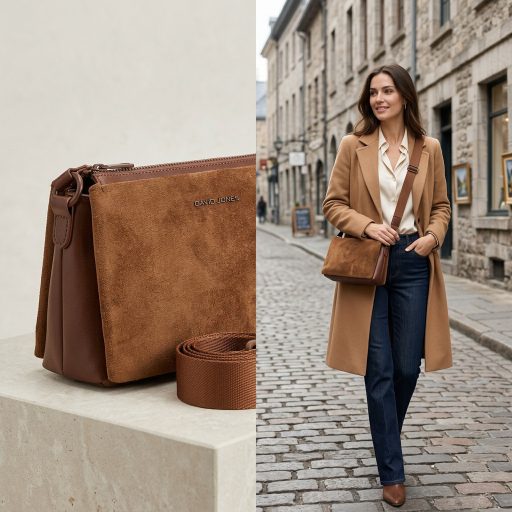 DAVID JONES váll,- és oldaltáska apricot tan 