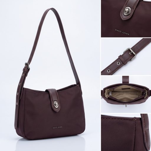 DAVID JONES váll,- és oldaltáska vízlepergetős bordeaux 