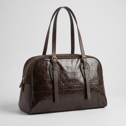 DAVID JONES bowling bag croco mintás puha wenge wood 