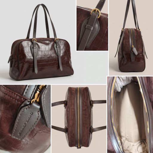 DAVID JONES bowling bag croco mintás puha hot chocolate 