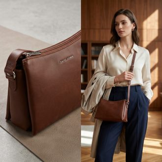 DAVID JONES váll,- és oldaltáska red mud 