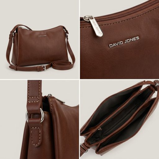 DAVID JONES váll,- és oldaltáska red mud 