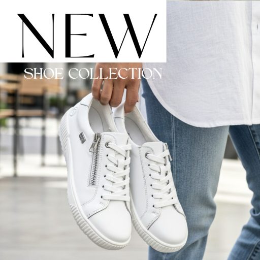 REMONTE TEX enyhén emelt talpú fehér bőr sneaker 