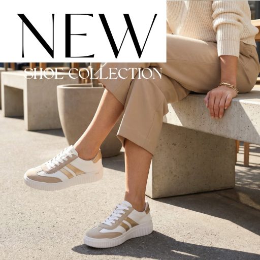 REMONTE emelt talpú fehér-metál-bézs sneaker 