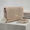 DIANA&CO váll,- és oldaltáska fonott taupe